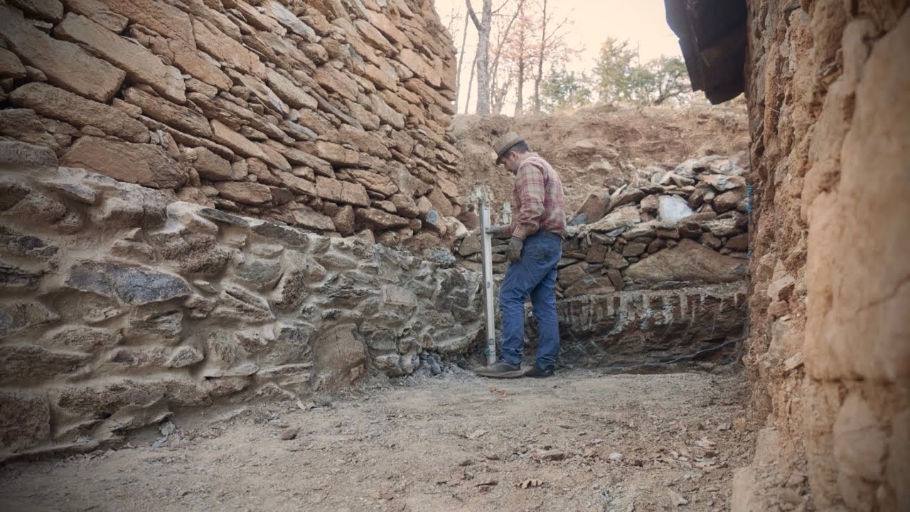 #20 I Built a Stone Wall and Transformed My Yard.#cabinlife 