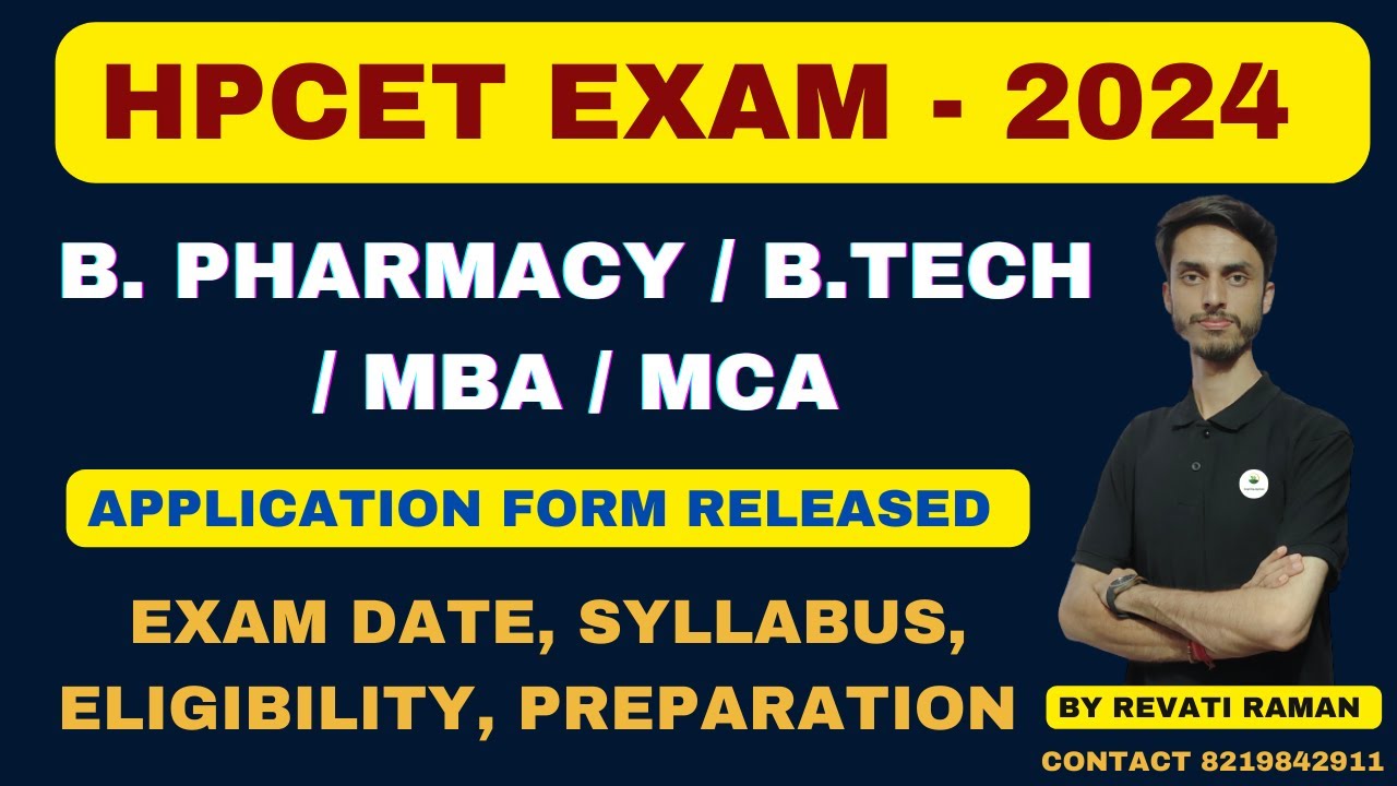 HPCET B.Tech and B.Pharmacy Exam 2024 Application form Released / HPTU Official Latest update
