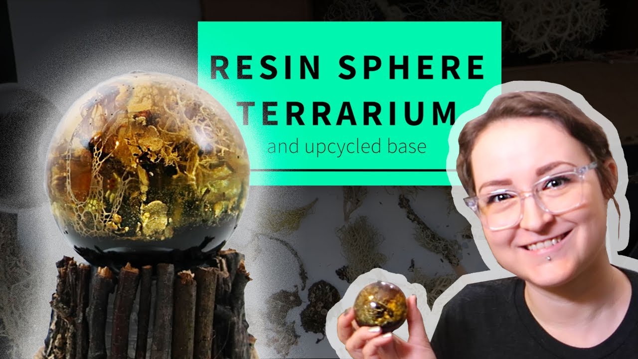 Resin Sphere Terrarium and Stand