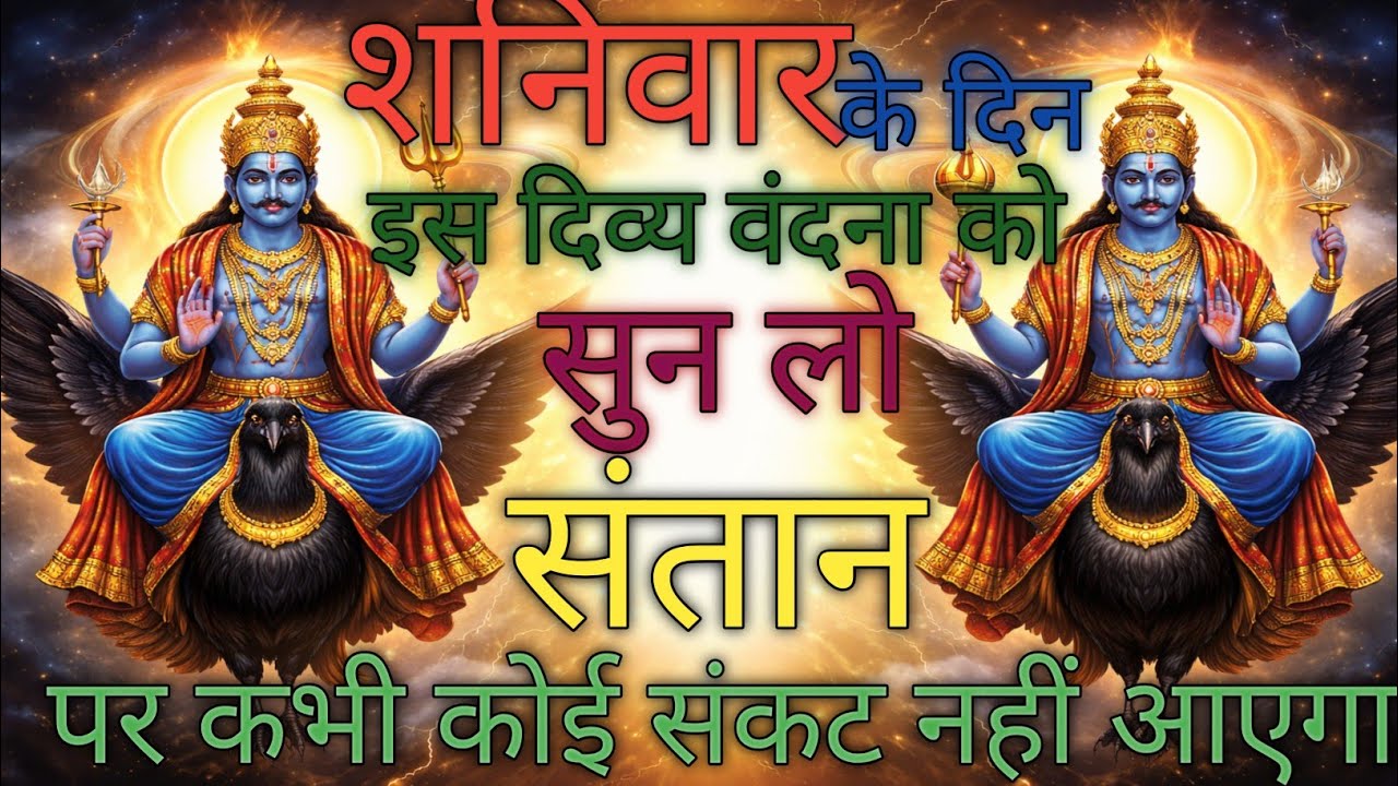 शनिवार के दिन शनिदेव की इस दिव्य वंदना को सुन लो संतान पर कभी कोई संकट नहीं आएगा #shanidev 