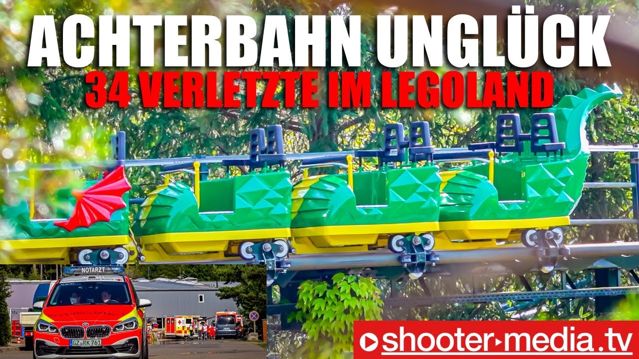 🛑  Achterbahnunglück mit 34 Verletzten  🛑 | 🚑 🚒 Höhenrettung Feuerwehr Augsburg zur Rettung im Park