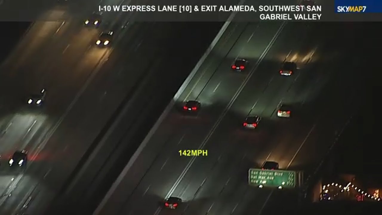 FULL CHASE: Driver bails on foot after dangerous high-speed chase in San Gabriel Valley.