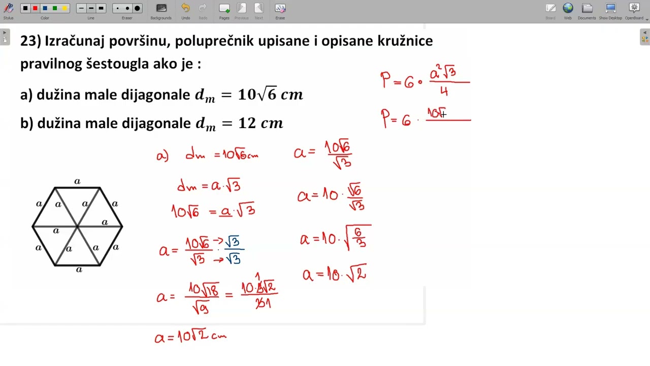 7 .176.1.Pravilan šestougao.Zadatak 23  pod a)
