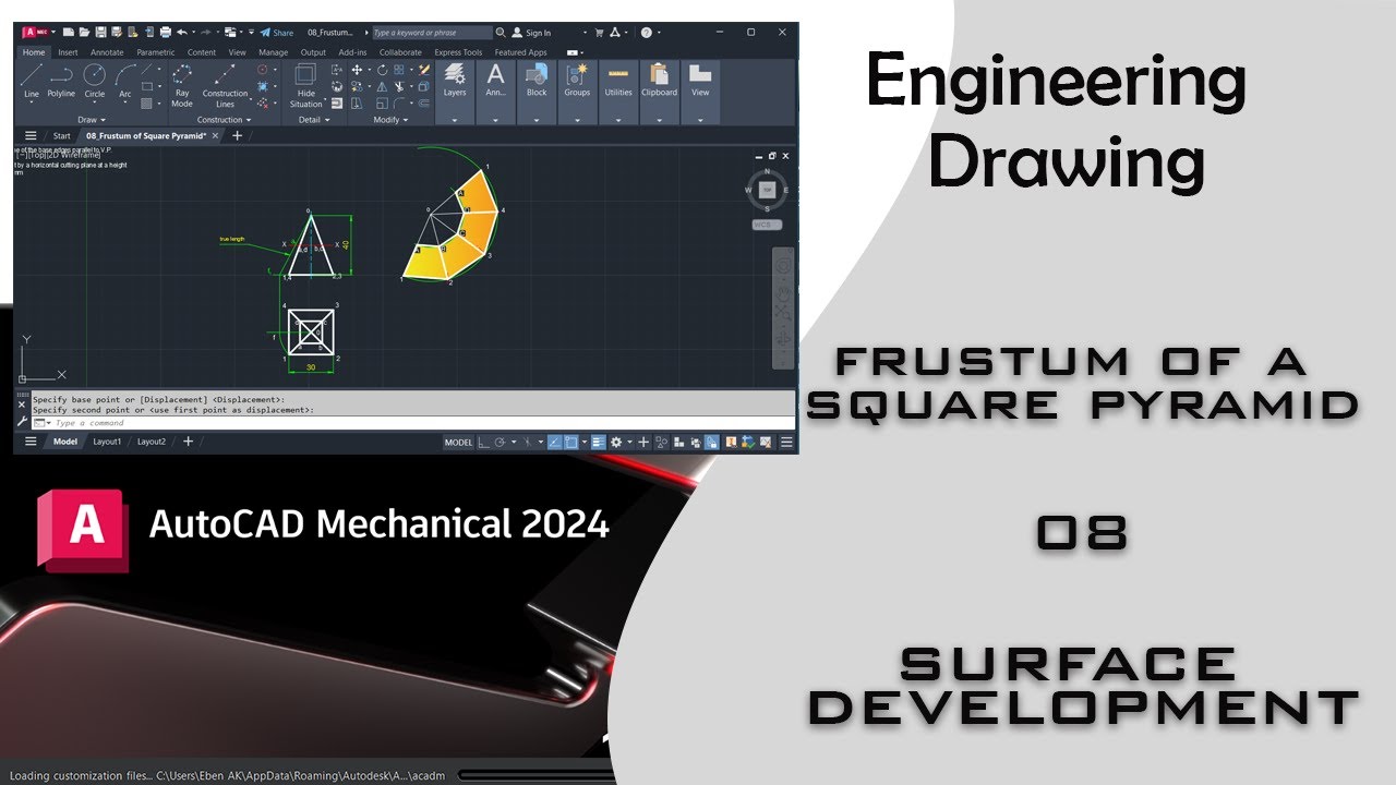 08 Surface Development of the Frustum of a Square Pyramid