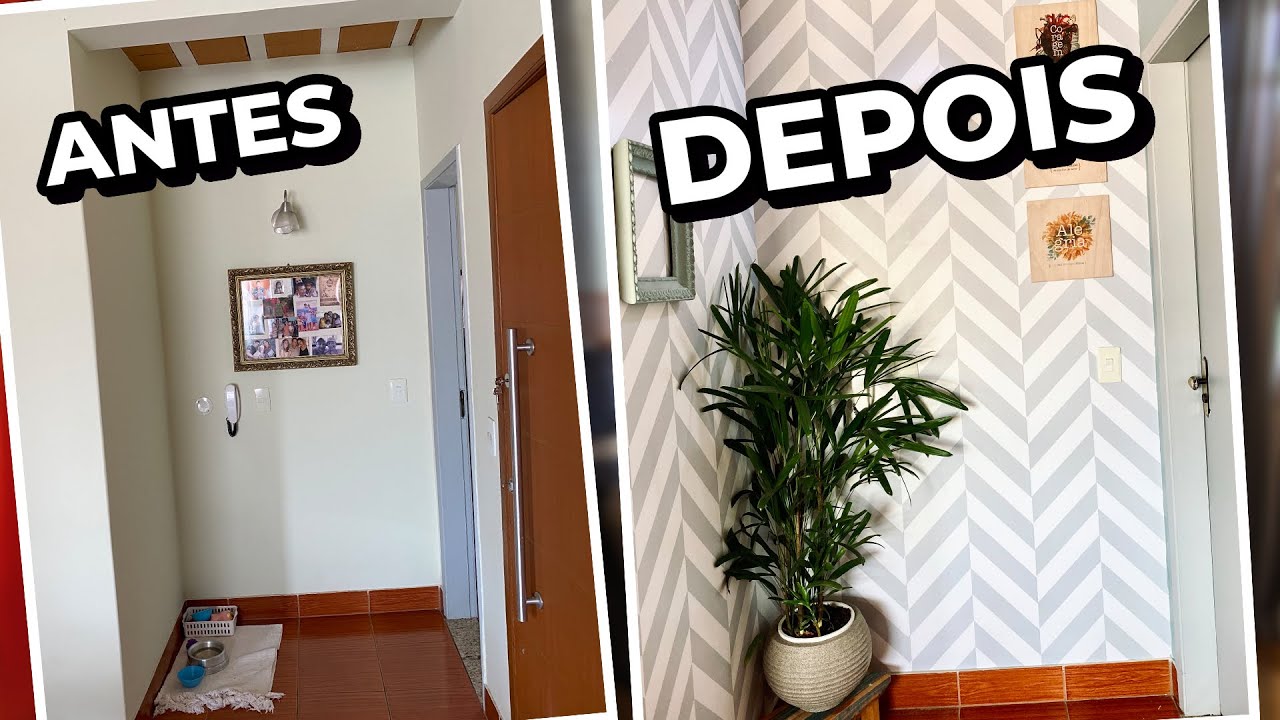 ANTES E DEPOIS - UMA SUPER TRANSFORMAÇÃO COM ADESIVO DE PAREDE