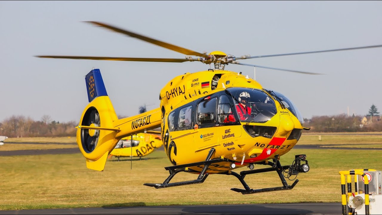 Christoph 77 D-hyaj ADAC Luftrettung und Bundespolizei AS332 L1 Super Puma start