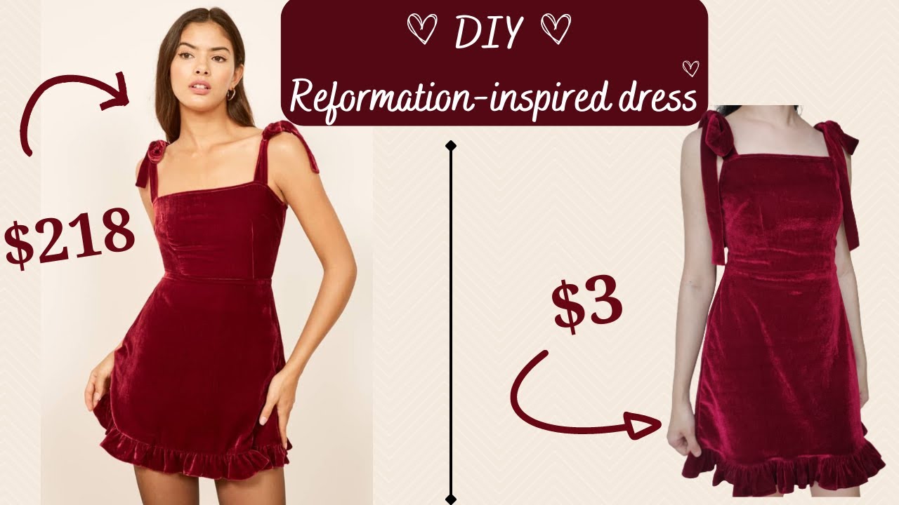 How to make a holiday dress/ DIY reformation-inspired dress