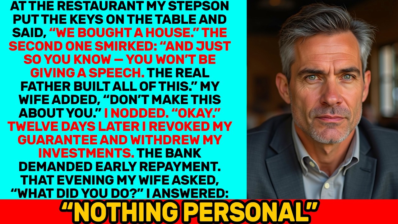 My Stepson Said I Wouldn’t Speak — My Wife Agreed, I Revoked the Guarantee