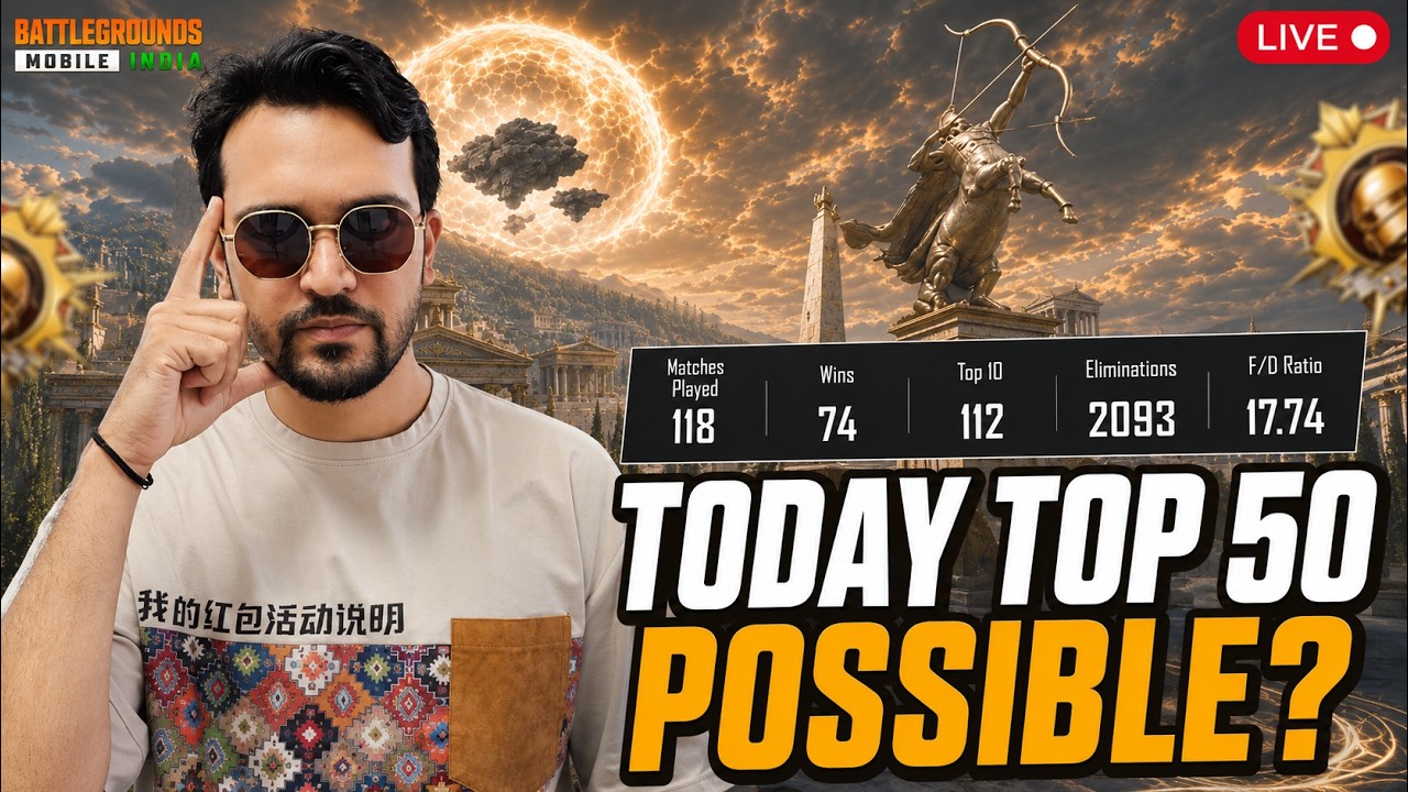 🥶TODAY TOP 50 POSSIBLE ?? DAY- 6😎 | BGMI LIVE🔴 #pubgmobile #bgmi #shortslive