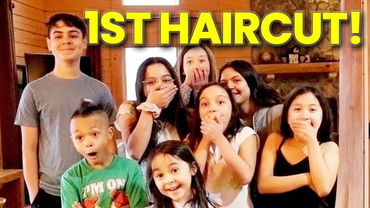 His 1ST Haircut!!  DRASTIC CHANGES!!  Cutting My 4 Boys Hair Myself!  (Large Family Vlog)