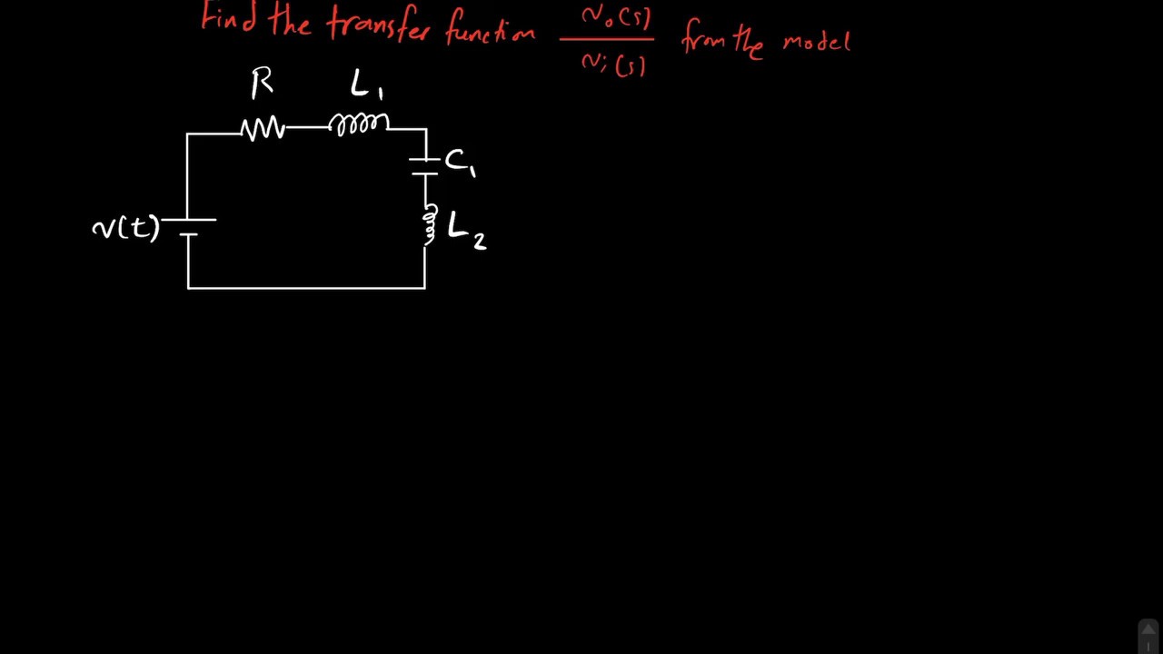 Finding The Transfer Function for circuit -  إيجاد الدالة المتنقلة في الدائرة الكهربائية