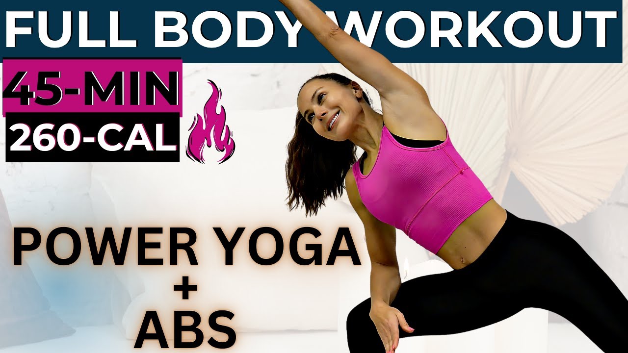 45-MIN BODYWEIGHT LOW-IMPACT WORKOUT (full body toning + abs, yoga for flexibility, balance, core)