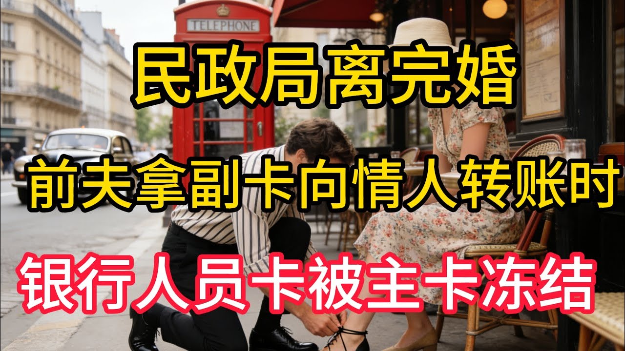 民政局離完婚，前夫拿副卡向情人轉賬時，銀行人員：卡被主卡凍結