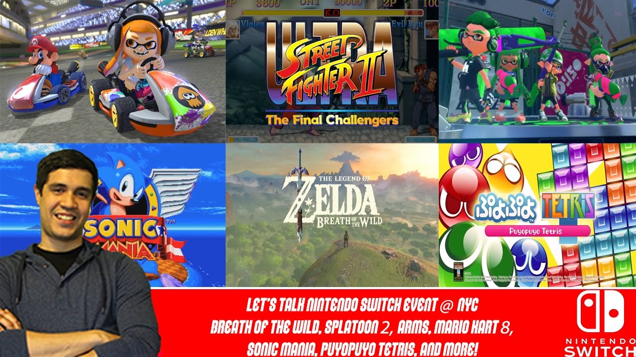 Nintendo Switch Controls, Gameplay, Legend of Zelda BoTW, Splatoon 2, ARMS, & More