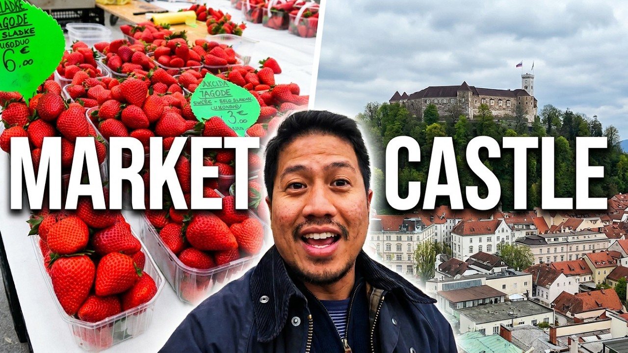 SLOVENIA VLOG - Jalan-Jalan di Pasar  Tradisional Terus Lanjut ke Kastil di Ljubljana