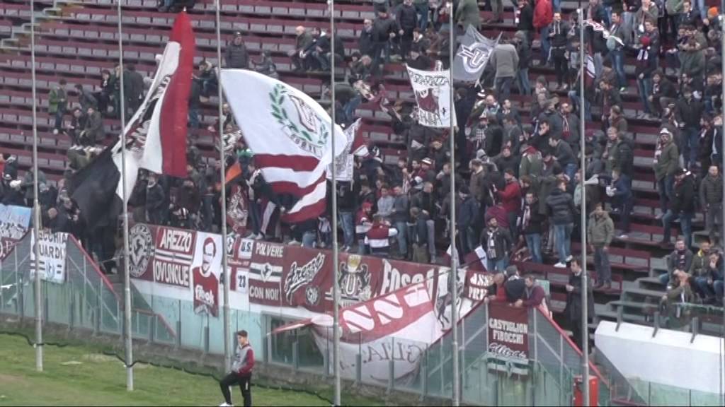 Arezzo-Spal, immagini dagli spalti