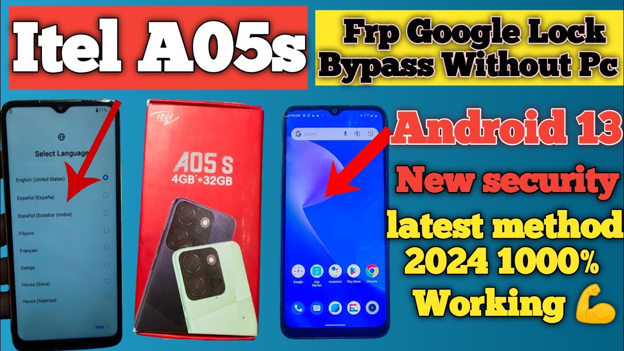 itel a05s frp bypass android 13 | New Method 2024 100% Working without pc | | itel a05s frp bypass
