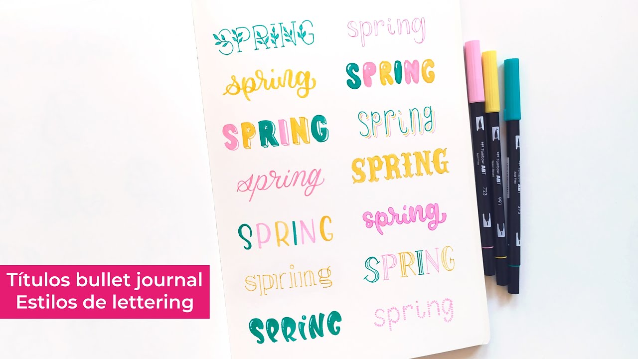 14 estilos de lettering - T&iacute;tulos bullet journal