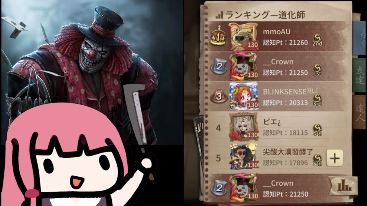 【第五人格】ピエロ完全解説　不利盤面のタゲチェン編　現ピエロ2位