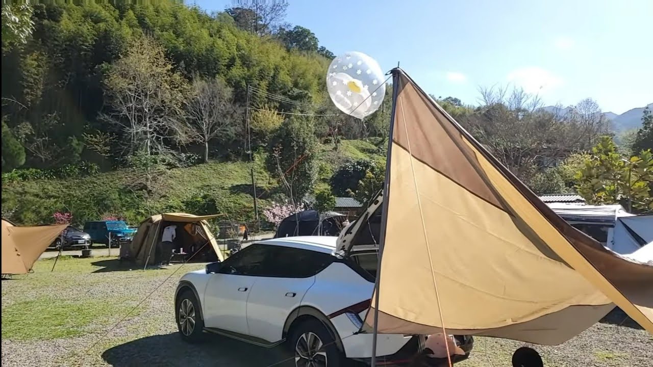 Camping with least gears. | Sleep in an electric car. | KIA EV6