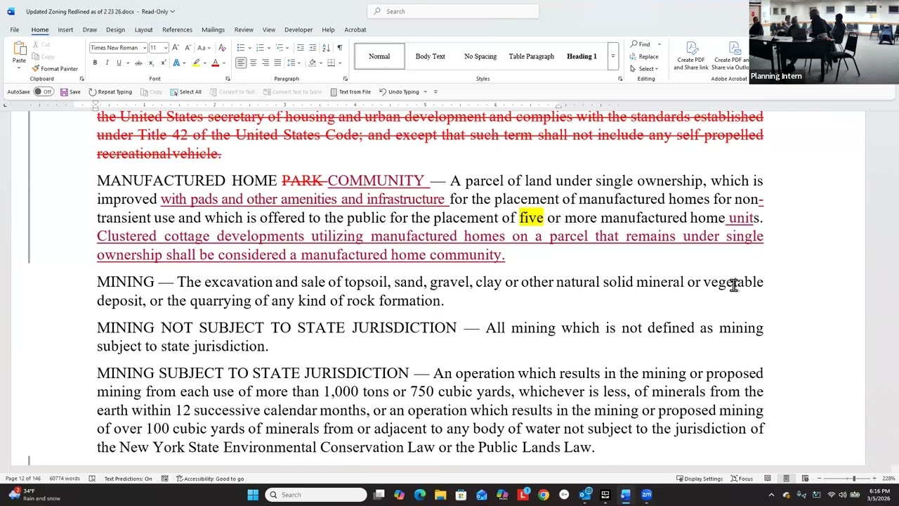 2026-03-05 - Planning Board Zoning Advisory Group