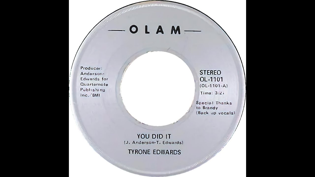 TYRONE EDWARDS & GROUP  YOU DID IT