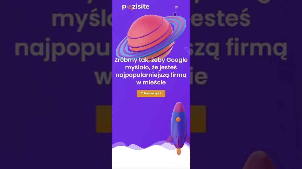 Projekt strony dla firmy Pozisite - SEO/Projektowanie stron