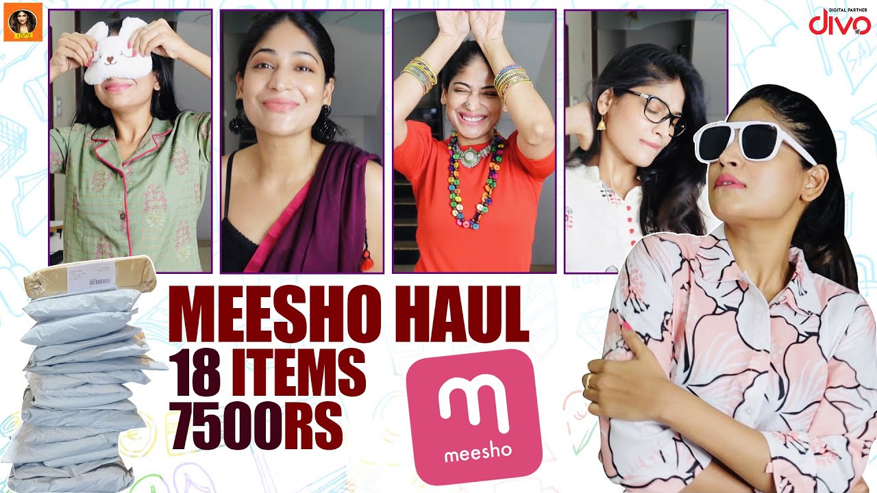 Meesho Haul - 10 Looks, 18 Items For Rs.7500 | Vijayalakshmi Dress Collections | Its VG