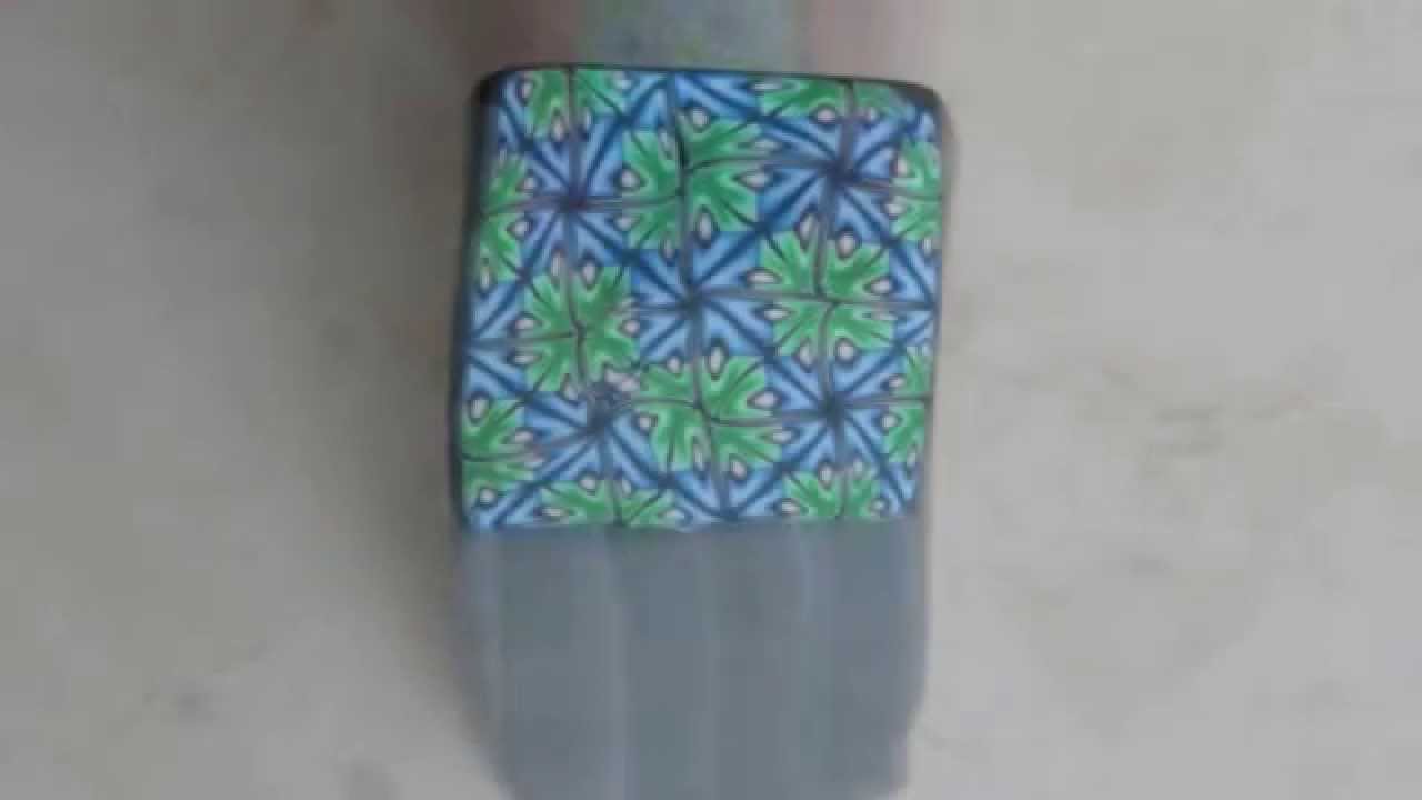 Murrina caleidoscopio verde y azul en arcilla polimérica | ELEOJOTA00 | TUTORIAL ARCILLA POLIMÉRICA