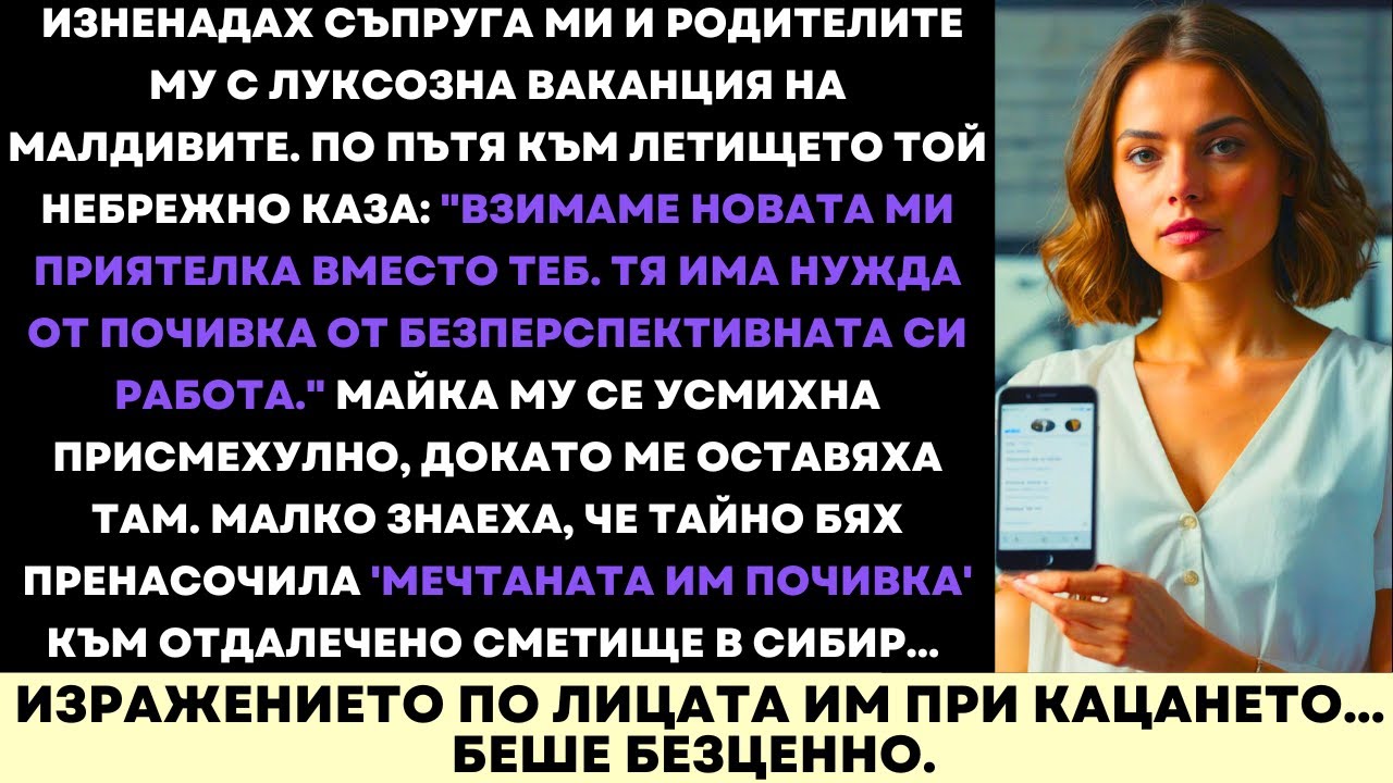 Мъжът Ми Ме Напусна Заради Друга — Така Че Аз Го Изпратих В Сибир Вместо На Малдивите, После Той…