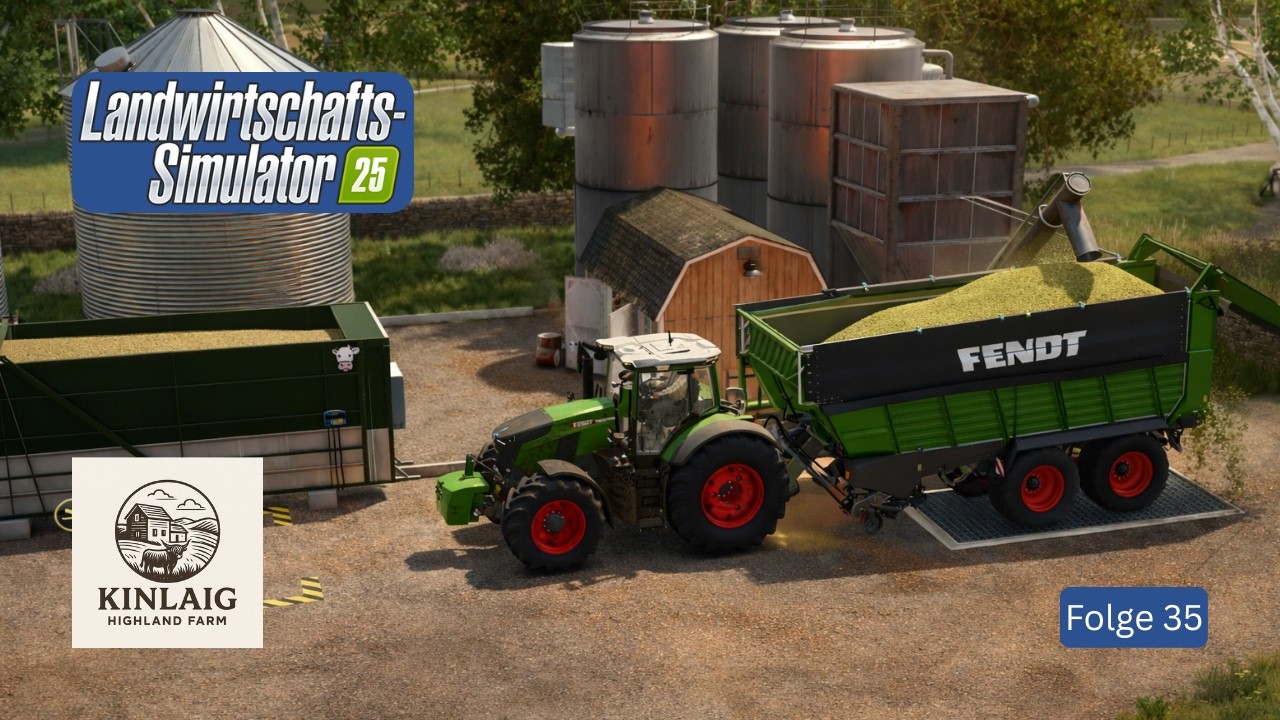 Alles auf einmal! Mähen, Dreschen & Kälbchen-Umzug 🚜🔥| Kinlaig | Highlands Fishing | LS25 F35 🚜