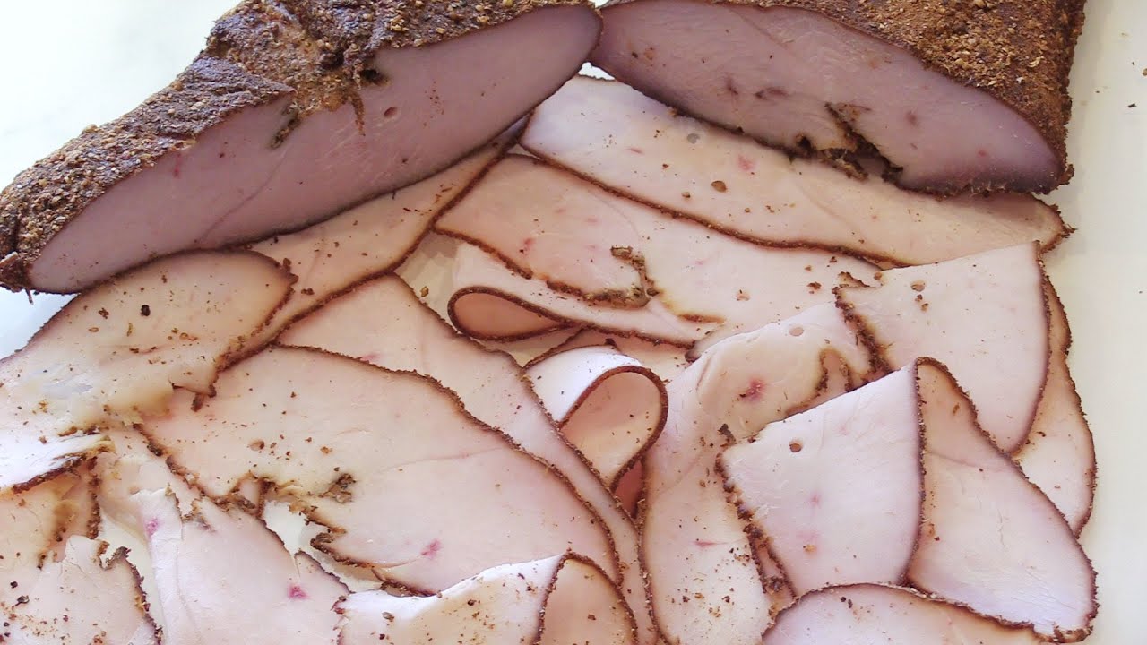 Heiß geräucherte Putenbrust Pastrami Style. Schritt für Schritt mit rezept.