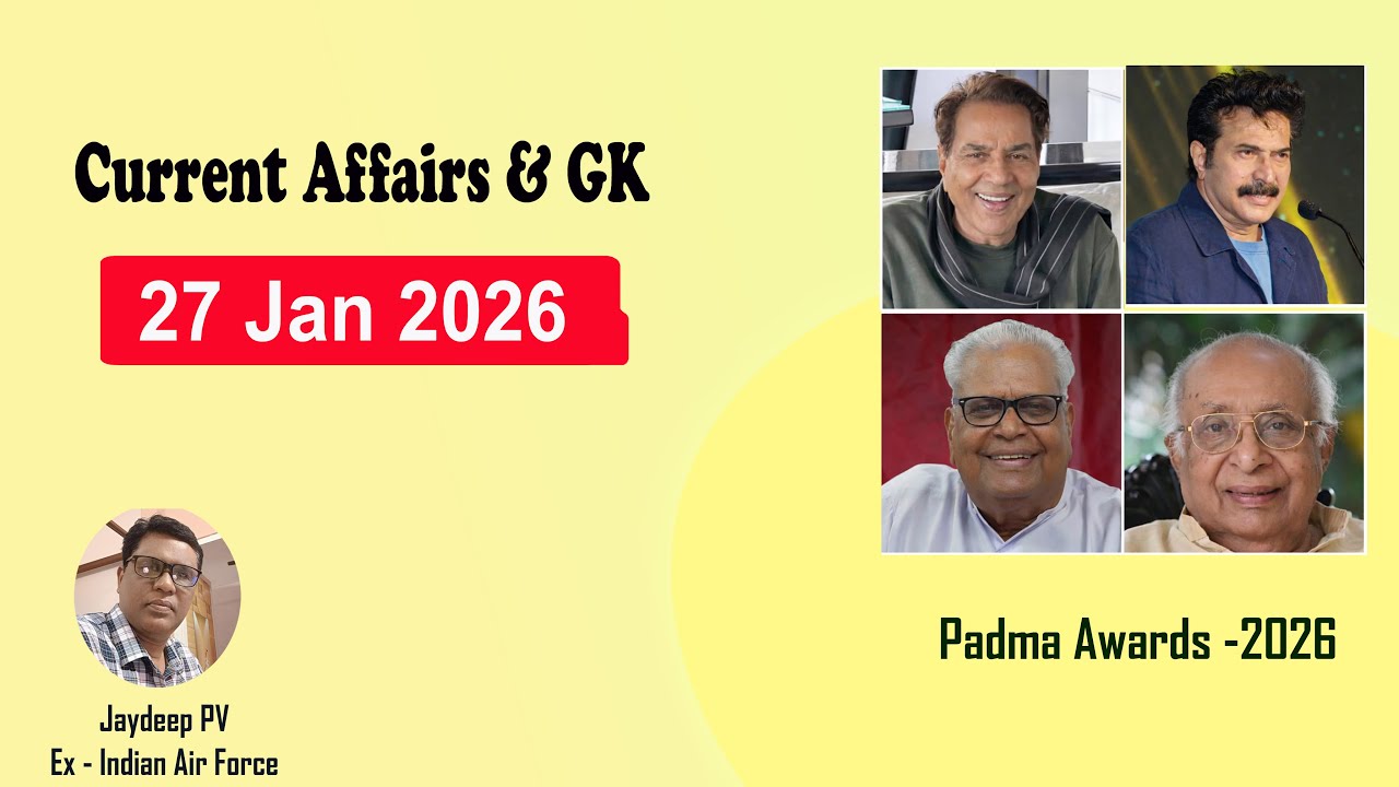 Daily Current Affairs | Current Affairs in Malayalam | 27 January 2026