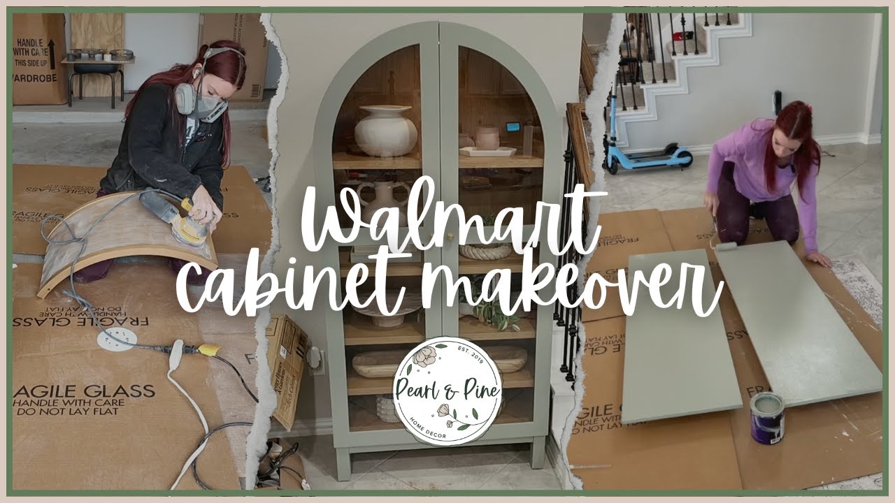DIY Anthropologie Arch Cabinet Dupe: $250 Walmart Cabinet Transformation