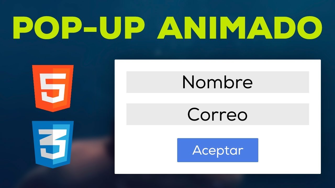 Como Hacer un Popup Animado para tus Páginas Web con HTML y CSS