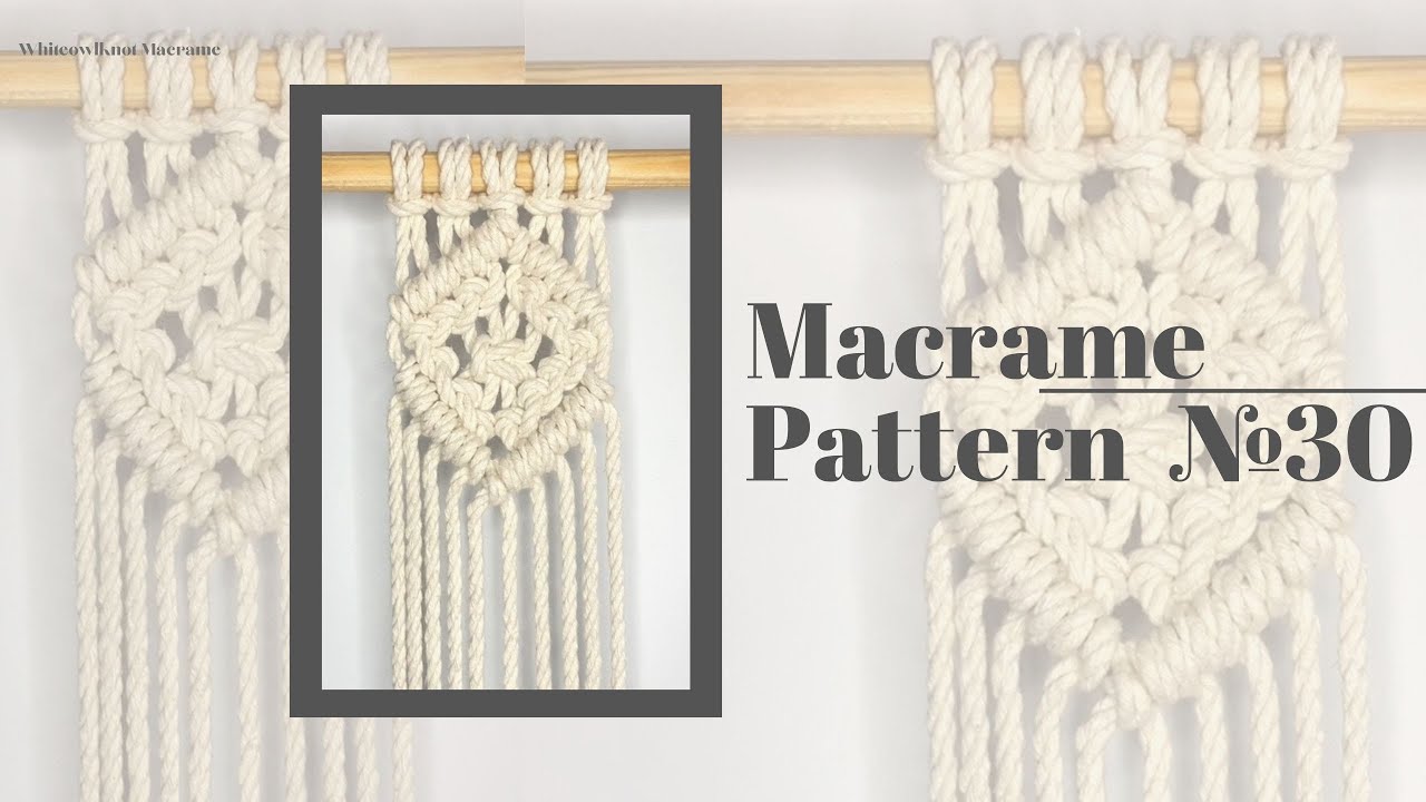 DIY Macrame Diamond Pattern #30 / Small Diamond with Alternating Half Knots / Macrame Pattern Ideas