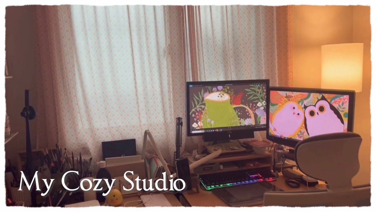 My Cozy Artist Studio Tour: Where I Draw, Plan, and Find Healing 🦉✨ | UYAOWL