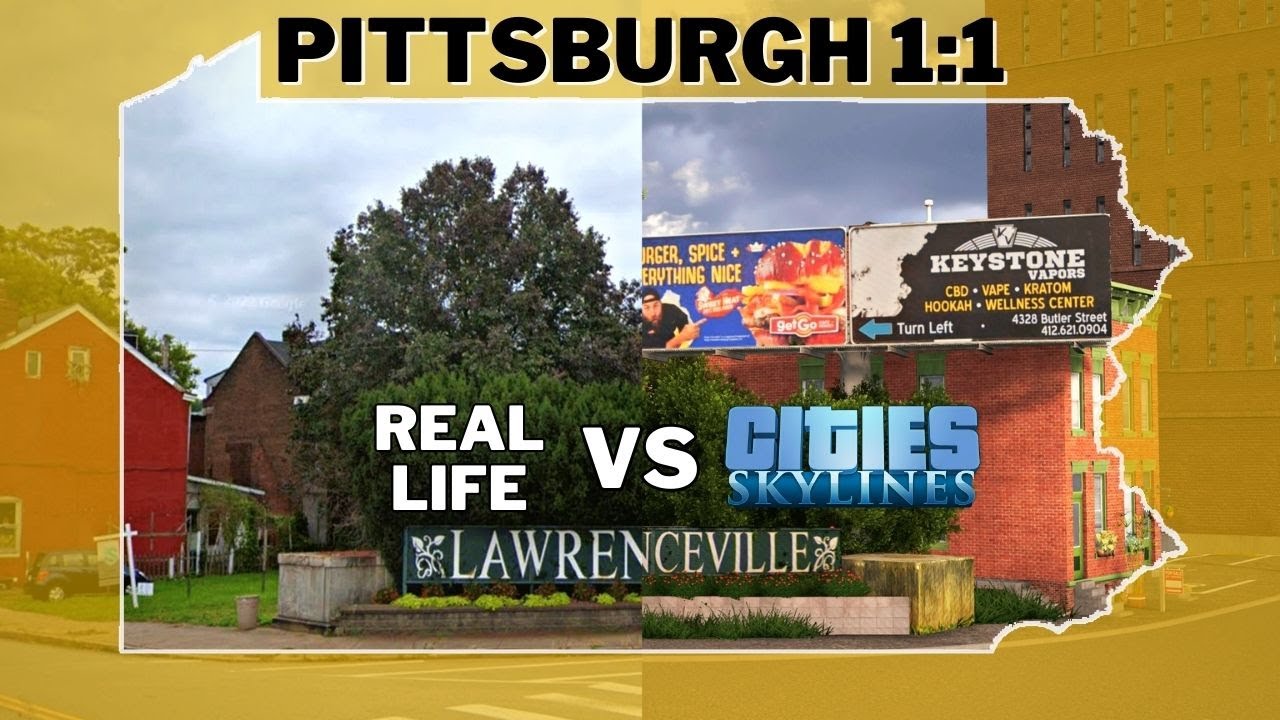 Строительство САМОГО РЕАЛИСТИЧНОГО района в Cities Skylines Pittsburgh