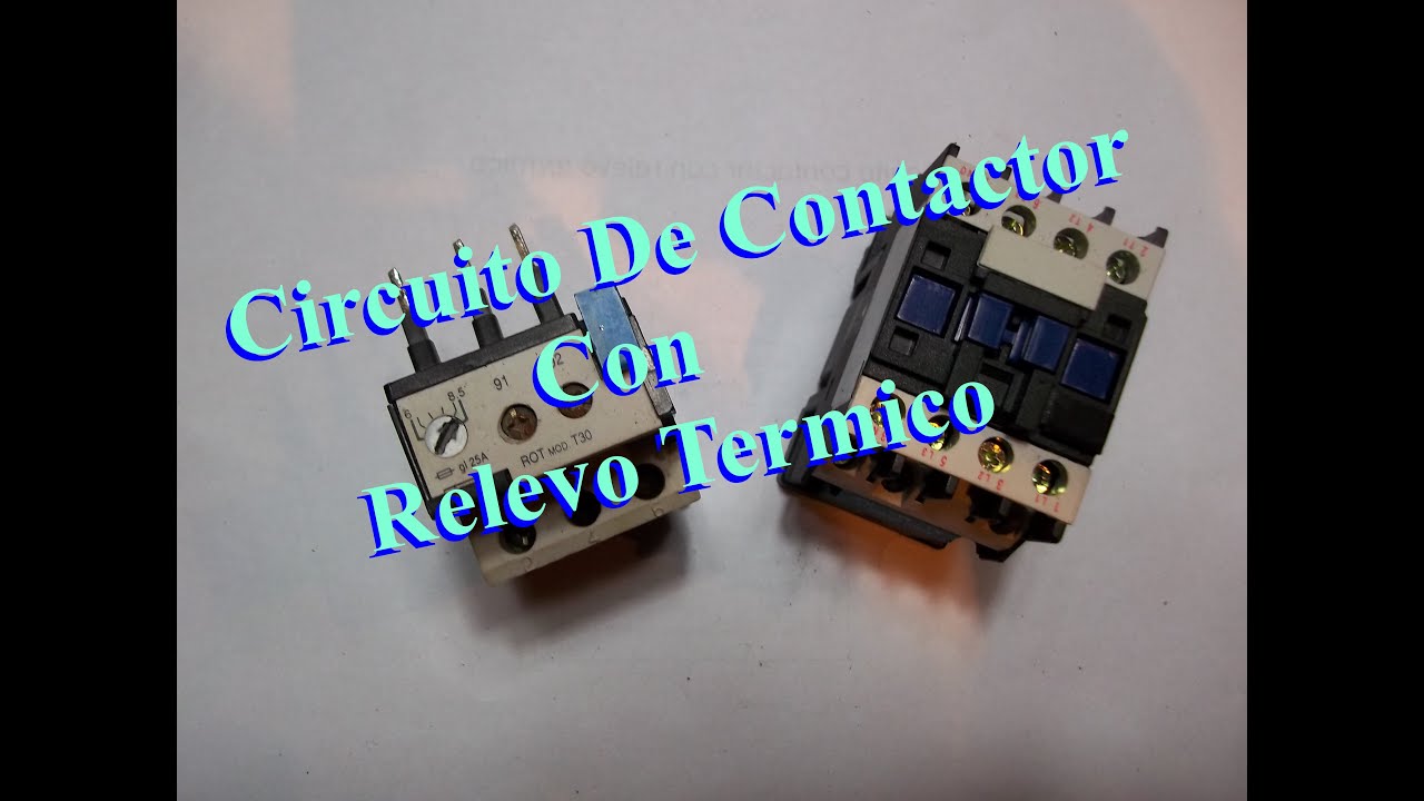 Circuito de contactor con relevo termico de proteccion
