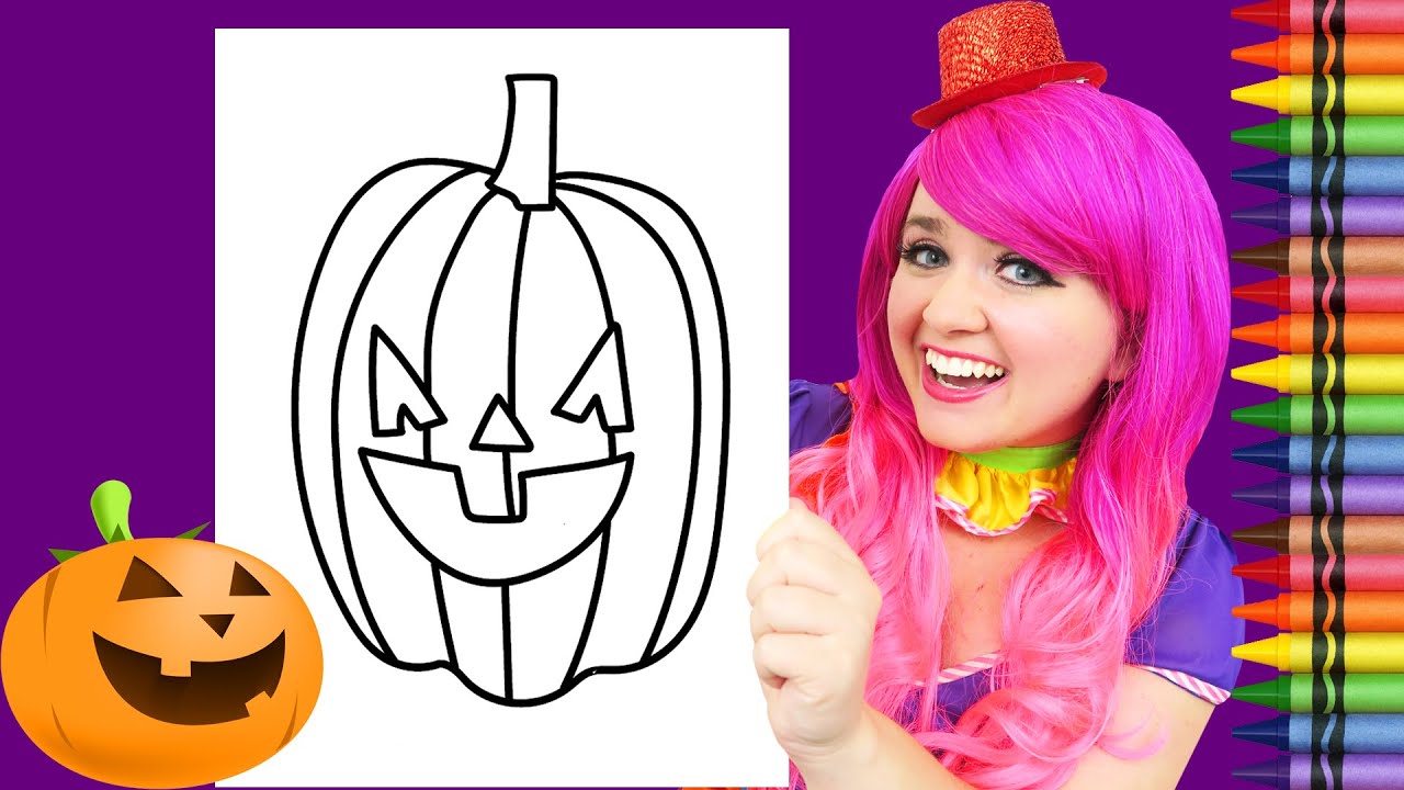 Coloring a Jack-o-Lantern | Halloween
