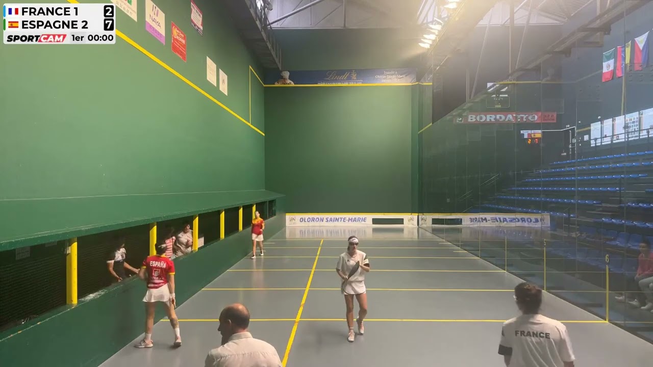 Championnat d&rsquo;Europe Trinquet 2&deg; Demi finale Paleta gomme creuse Fem 1080p 60fps H264 128kbit AAC