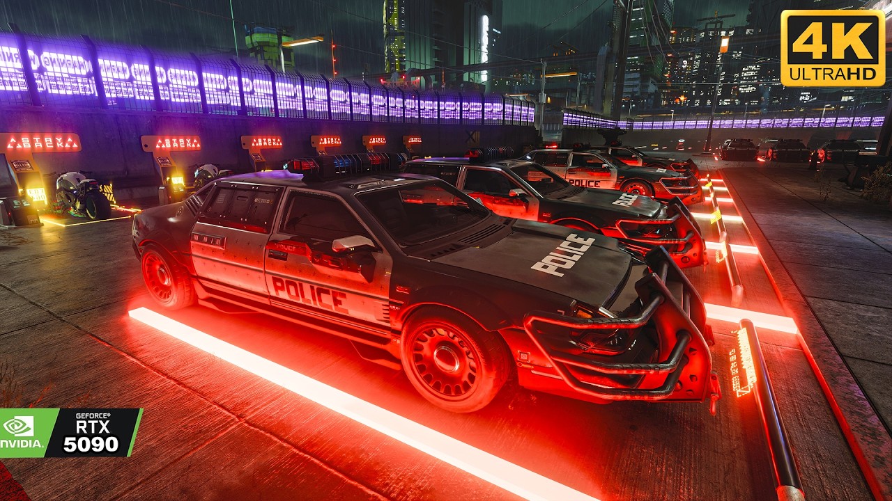 Extreme NCPD Overhaul With Photorealism Graphics - Cyberpunk NCPD Precinct Showcase RTX 5090