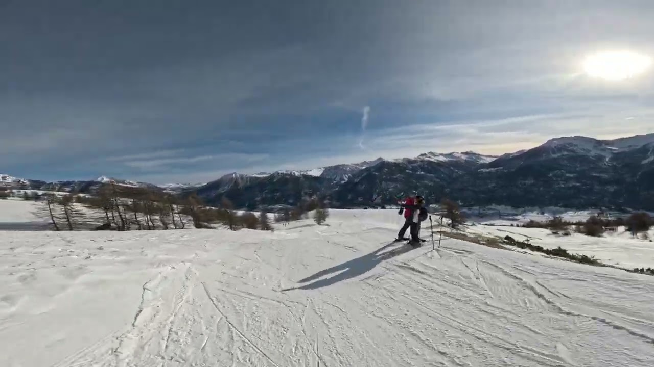 Serre chevalier piste bleue Chemin