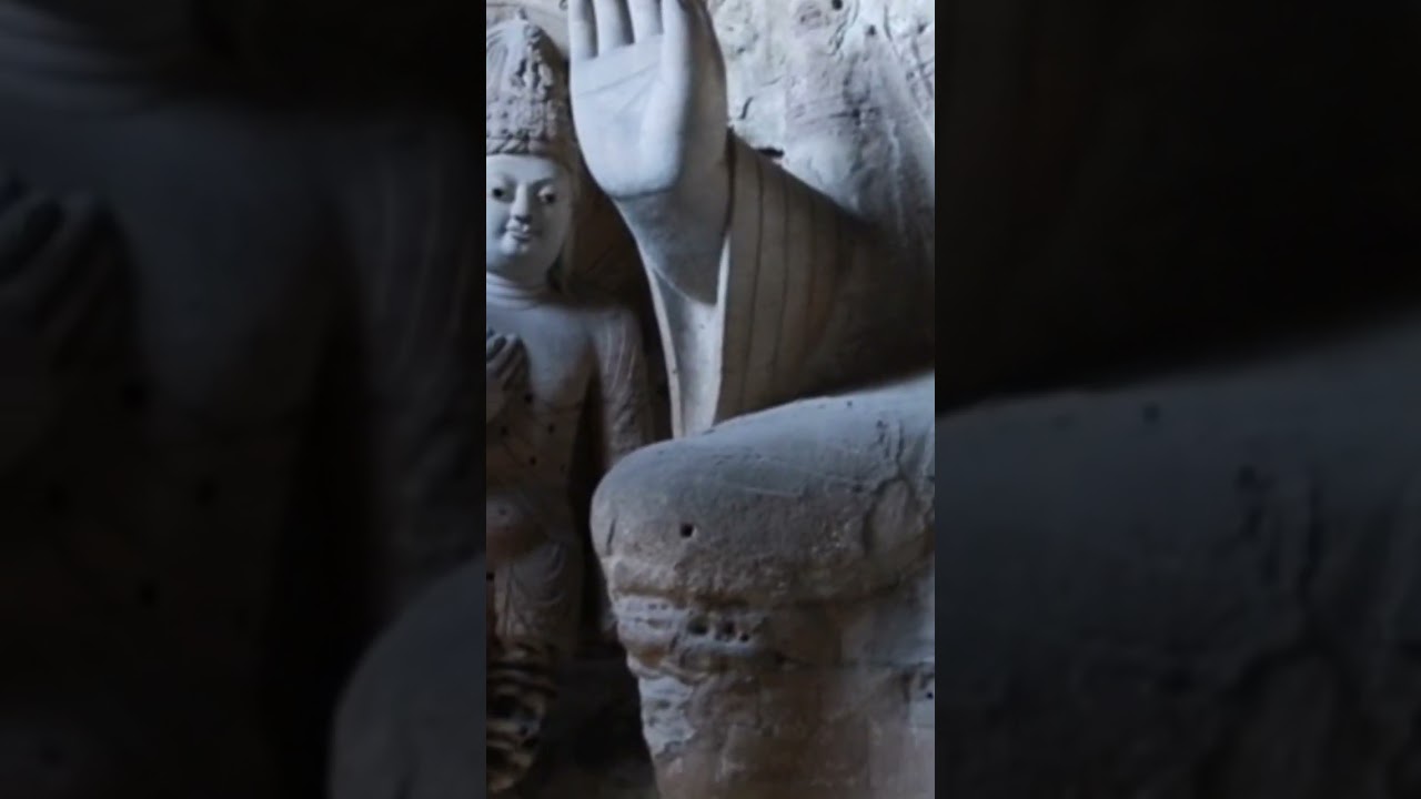 datong big Buddha yungang cave, buddhist statues in caves china 