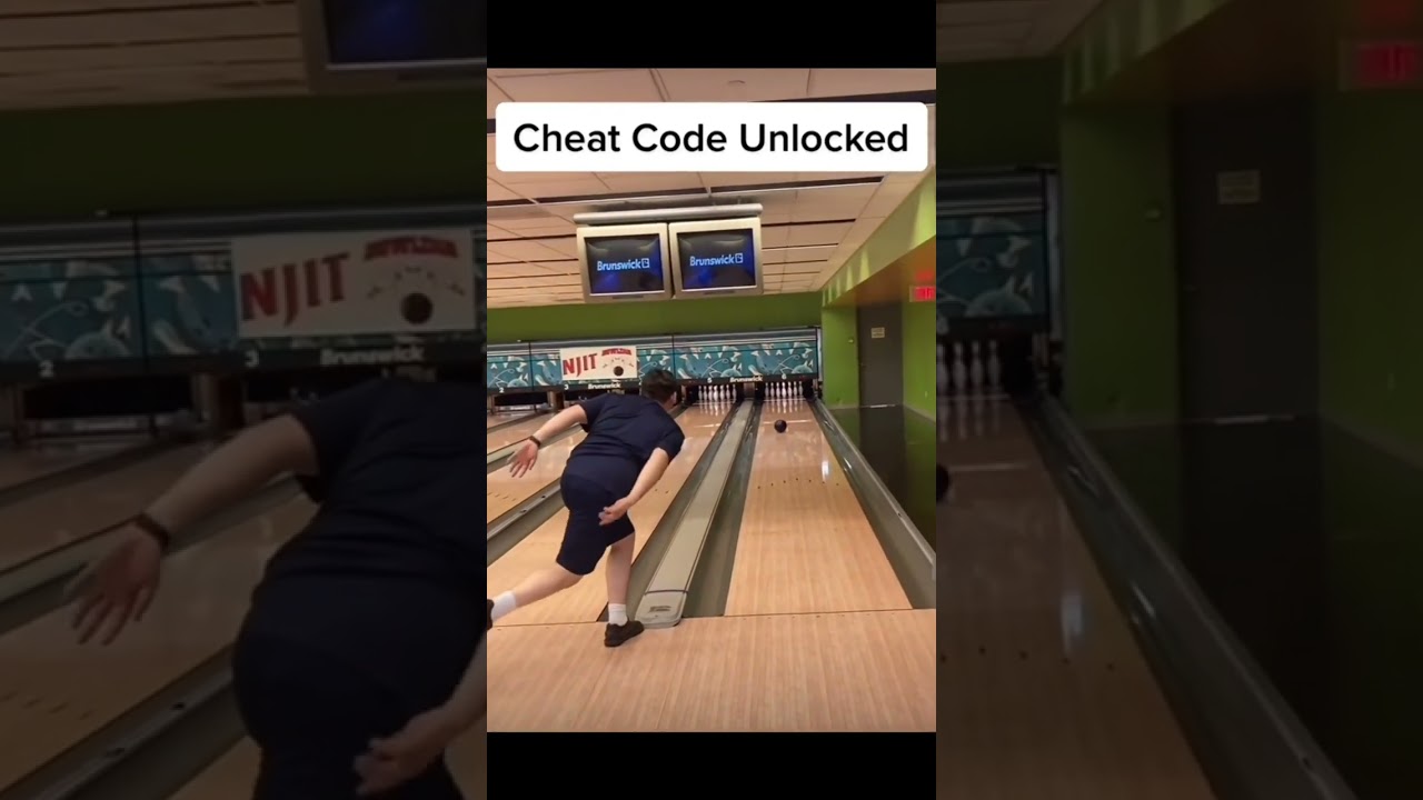 cheat code unlocked ✌️ #bowling #shorts