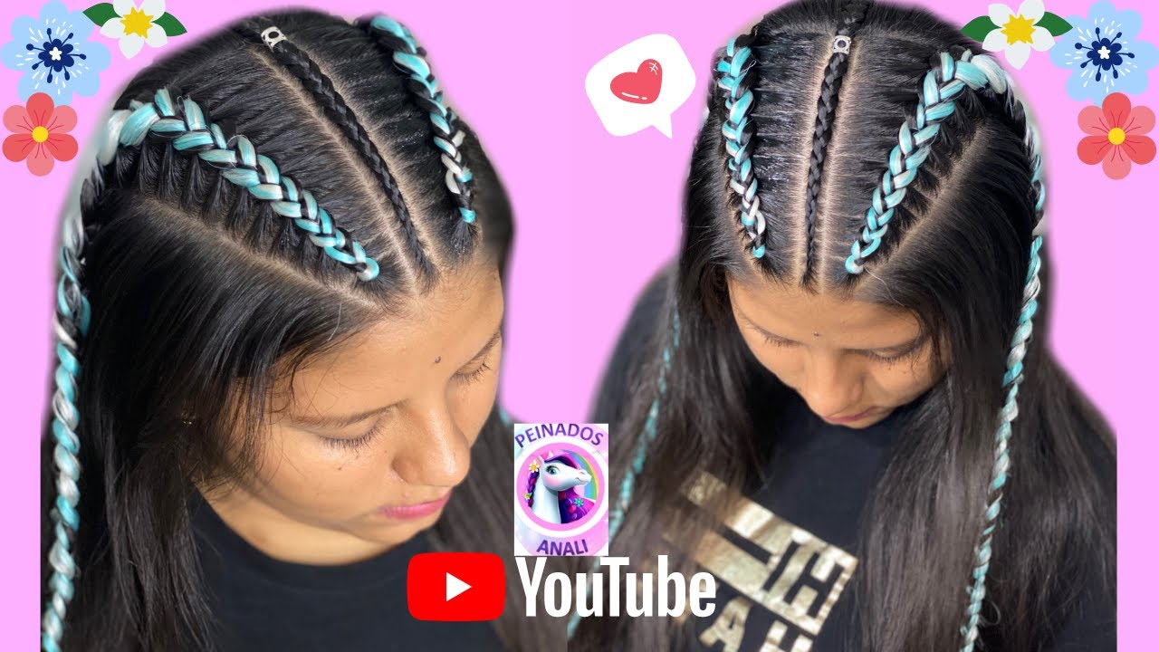 TRENZAS CON KANEKALON / PEINADOS FÁCILES Y HERMOSOS #QuedateEnCasa y #TrenzaConmigo #BraidWithMe