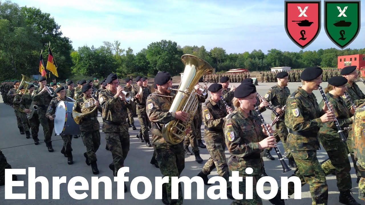 Einmarsch Ehrenformation Panzergrenadierlehrbataillon 92 Gelöbnis Munster - Regimentsgruß