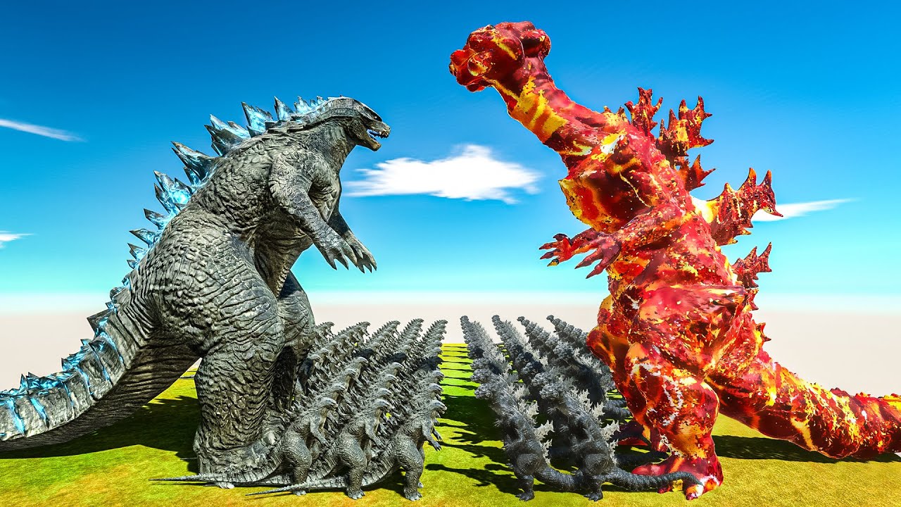 Growing Godzilla 2014 VS Mushroom Cloud Godzilla Size Comparison