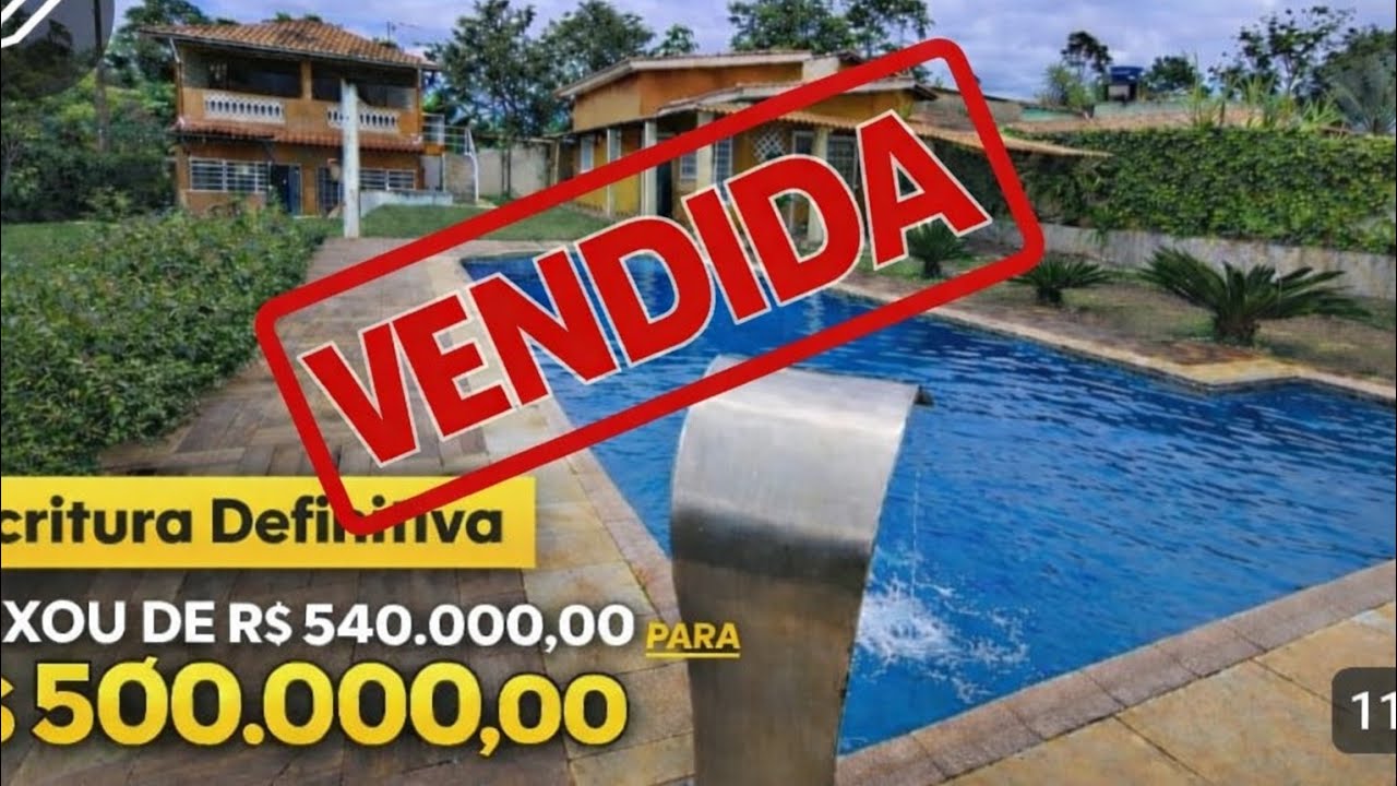 #333#CHÁCARA 1.500 m² IMPECÁVEL EM IBIÚNA,PISCINA COM HIDRO,  ESCRITURA DEFINITIVA | DE:R$ 500 MIL