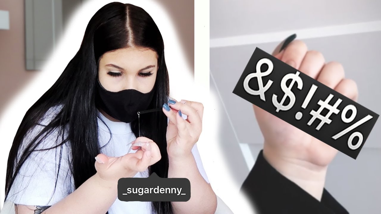 POPRVÉ si dělám gelové nehty SAMA DOMA | SugarDenny